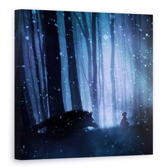 Tablou Canvas - Scufita Rosie, Marime: 90 x 90 cm - - Roveli