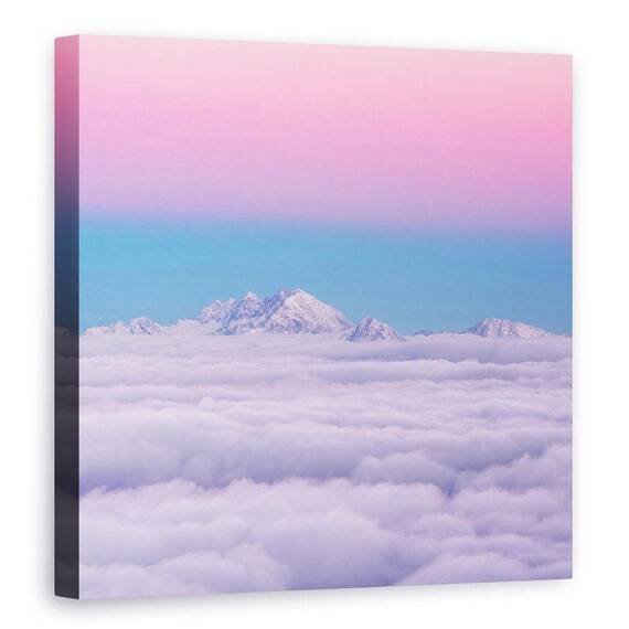 Tablou Canvas - Cer Roz, Marime: 90 x 90 cm - - Roveli