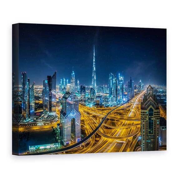 Tablou Canvas - Orasul Albastru, Marime: 75 x 100 cm - - Roveli