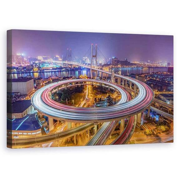 Tablou Canvas - Podul Nanpu, Marime: 50 x 80 cm - - Roveli
