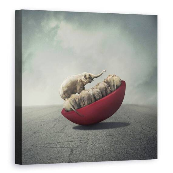 Tablou Canvas - Viata Presupune Echilibru, Marime: 90 x 90 cm - - Roveli