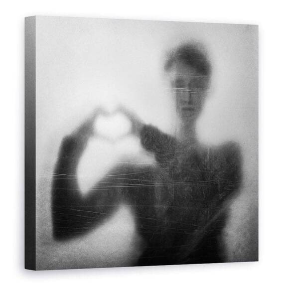 Tablou Canvas - Inima Peste Cap, Marime: 90 x 90 cm - - Roveli