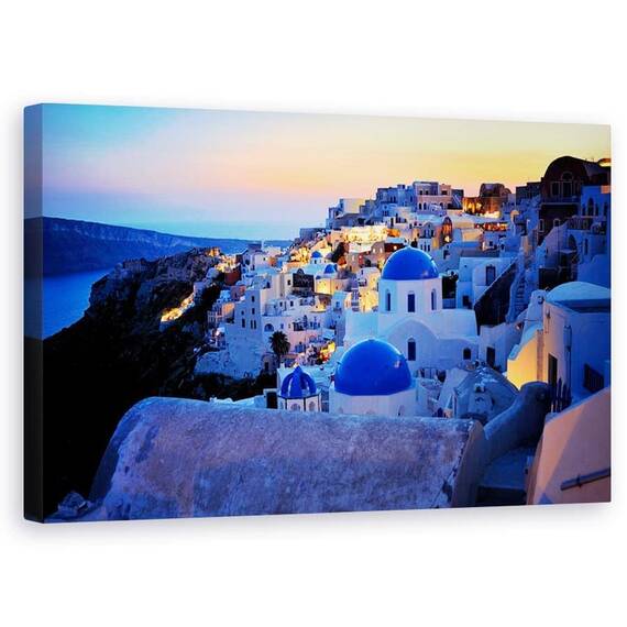 Tablou Canvas - Insula Santorini, Grecia, Marime: 50 x 80 cm - - Roveli