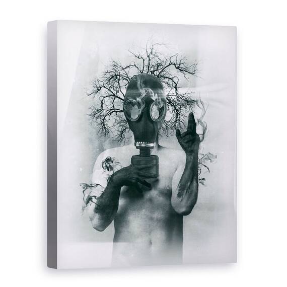 Tablou Canvas - Negru De Oxigen, Marime: 75 x 100 cm - - Roveli