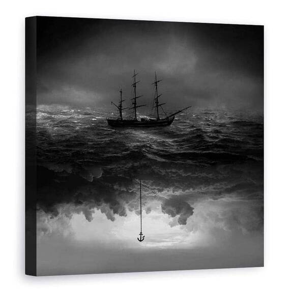 Tablou Canvas - Ancora, Marime: 90 x 90 cm - - Roveli