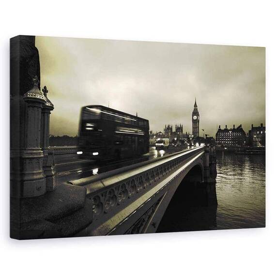 Tablou Canvas - Podul Westminster, Marime: 60 x 90 cm - - Roveli