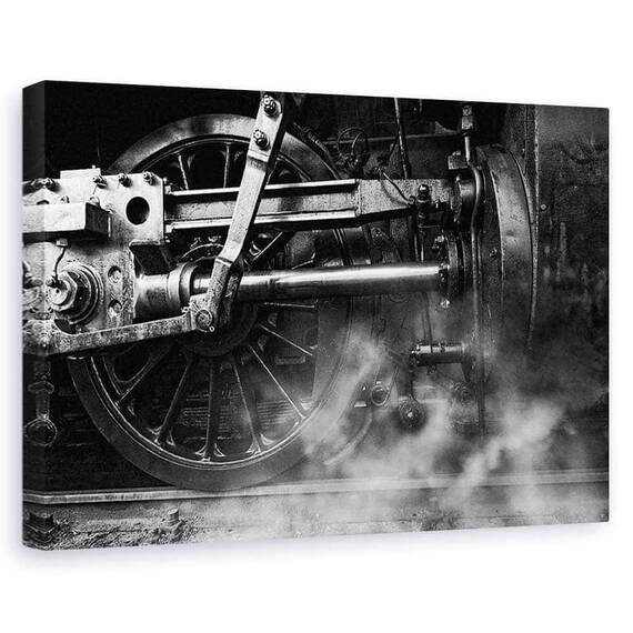 Tablou Canvas - Aburul Locomotivei, Marime: 60 x 90 cm - - Roveli