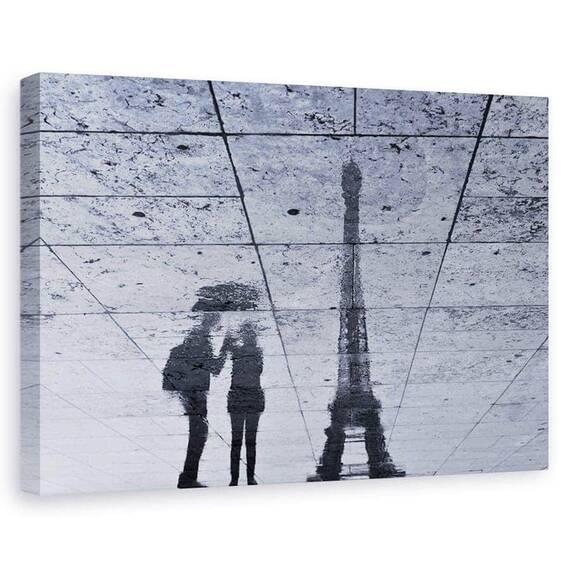 Tablou Canvas - Ploaie In Paris, Marime: 60 x 90 cm - - Roveli
