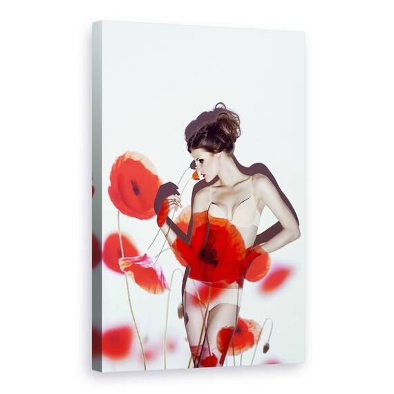 Tablou Canvas - Rosu, Marime: 60 x 90 cm - - Roveli