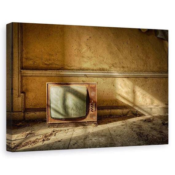 Tablou Canvas - Vechiul Televizor, Marime: 60 x 90 cm - - Roveli