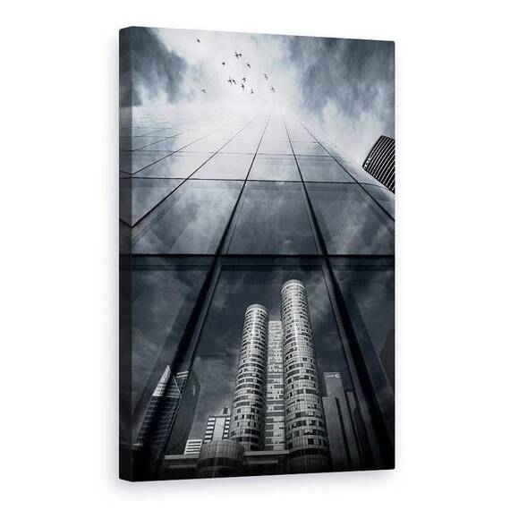 Tablou Canvas - Reflectii Urbane, Marime: 60 x 90 cm - - Roveli