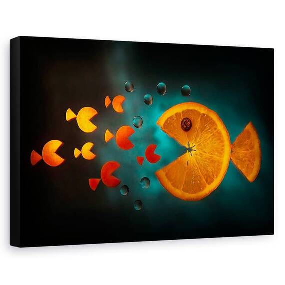 Tablou Canvas - Peste Portocaliu, Marime: 60 x 90 cm - - Roveli