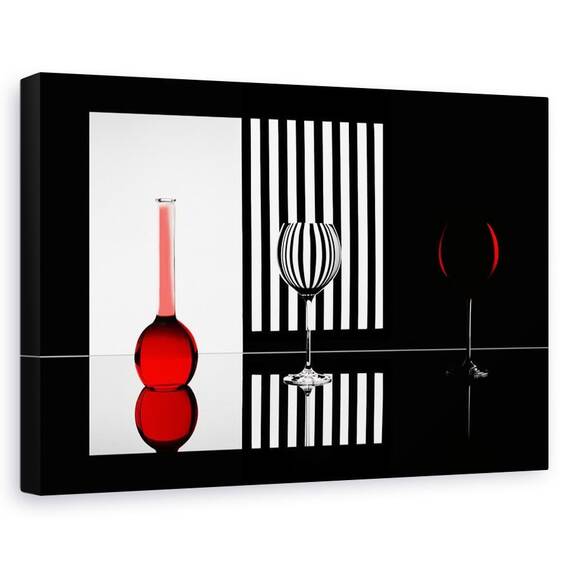 Tablou Canvas - Doar Rosu, Marime: 60 x 90 cm - - Roveli