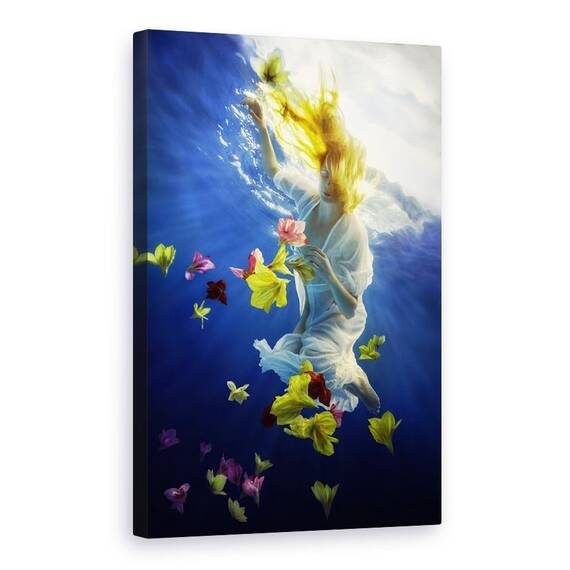 Tablou Canvas - Fantezie De Flori, Marime: 60 x 90 cm - - Roveli