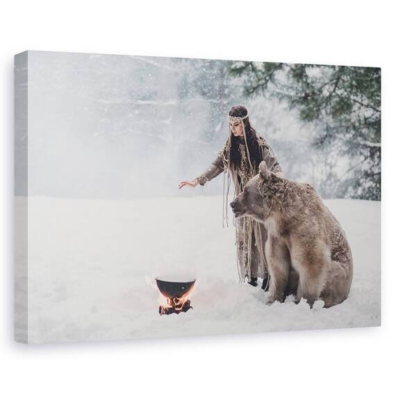 Tablou Canvas - Urs, Marime: 60 x 90 cm - - Roveli
