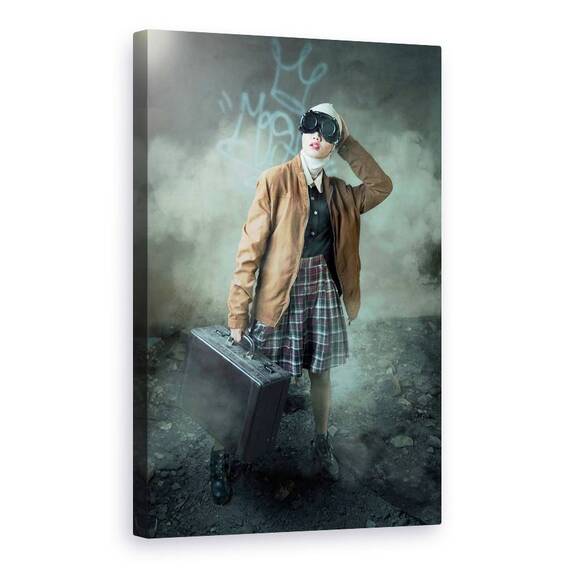 Tablou Canvas - Toate Bagajele Mele Sunt Impachetate, Sunt Gata De Plecare, Marime: 60 x 90 cm - - Roveli