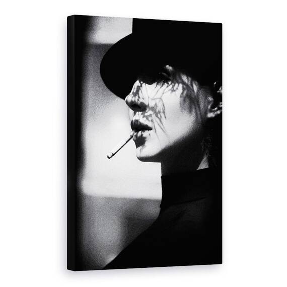 Tablou Canvas - Doamna In Negru - - Roveli