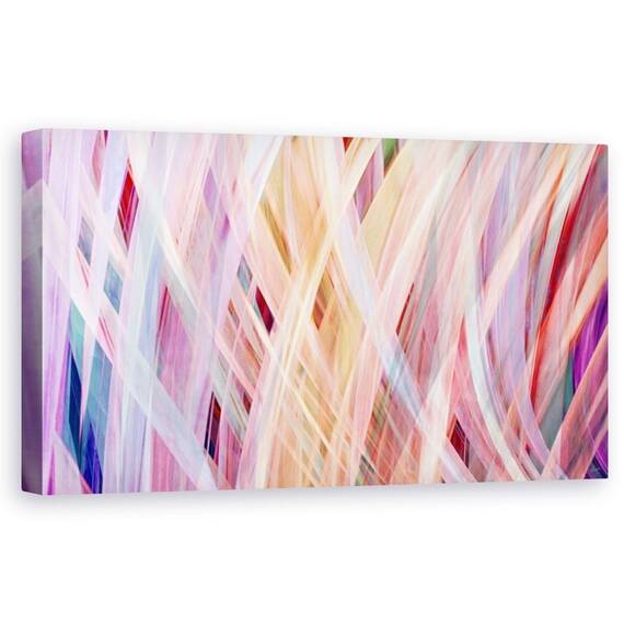 Tablou Canvas - Abstract, Colorful, Purple, Orange, Pink - - Roveli