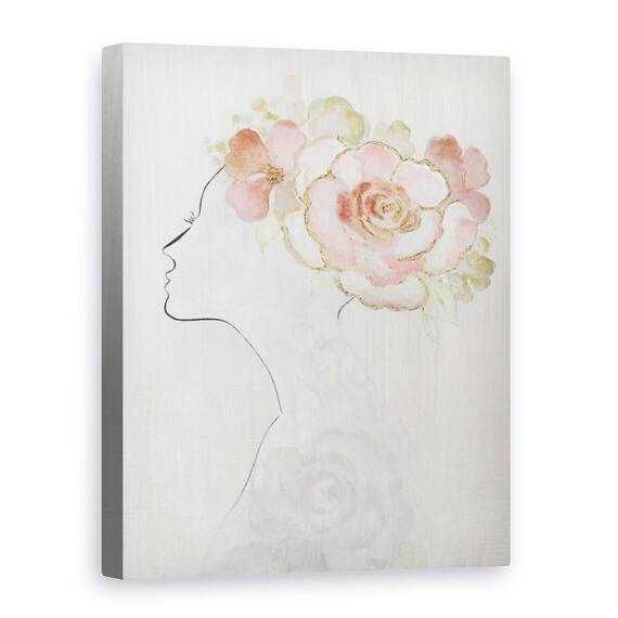 Tablou canvas - Barbat, Femeie, Abstract, Flori, Pictura, Marime: 75 x 100 cm - - Roveli