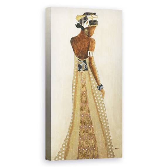 Tablou Canvas - Oameni, Femeie Africana, Costum Popular, Pictura - - Roveli