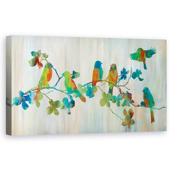 Tablou Canvas - Animale, Pasari, Colorate, Pictura - - Roveli