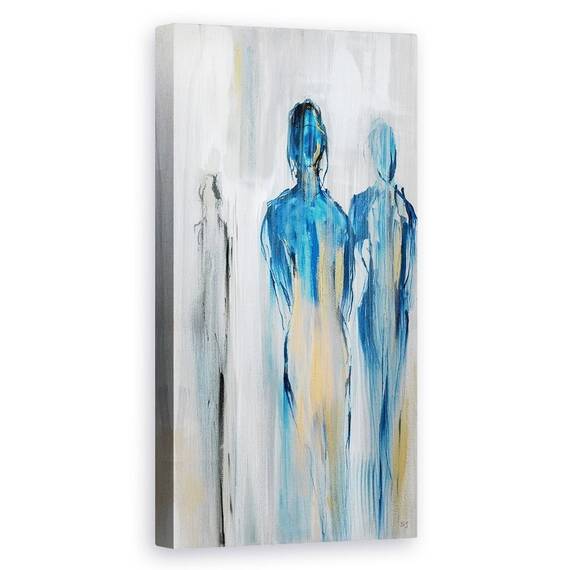 Tablou Canvas - Abstract, Modern, People, Blue, Pictura II, Marime: 50 x 100 cm - - Roveli