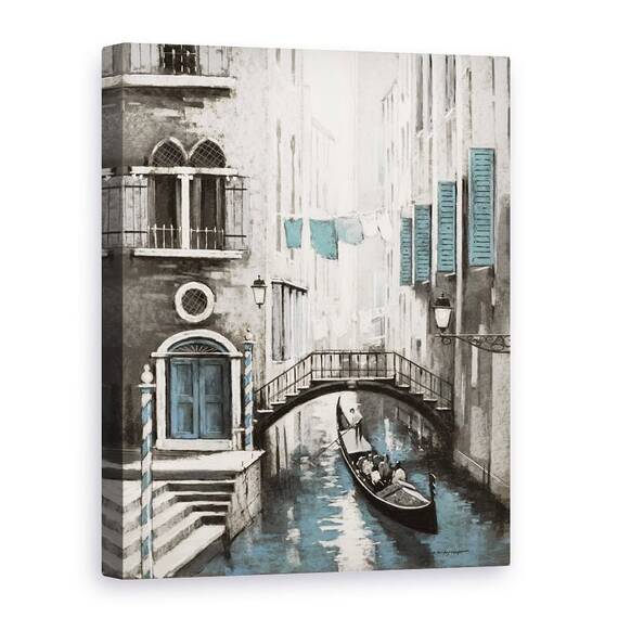 Tablou canvas - Oras, Venetia, Gondole, Pictura, Marime: 75 x 100 cm - - Roveli