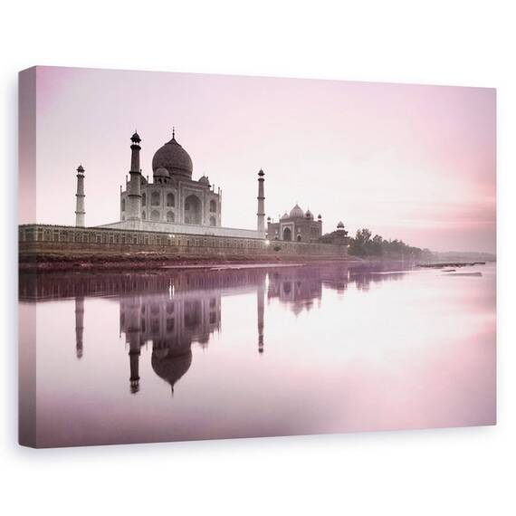 Tablou Canvas - Cladiri, Taj Mahal, Yamuna, India, Marime: 80 x 120 cm - - Roveli