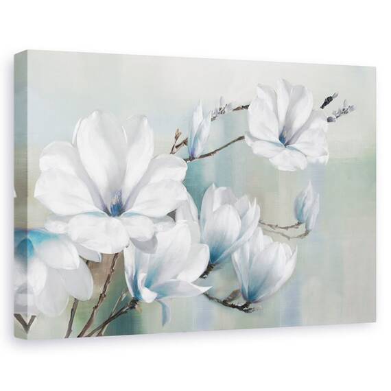 Tablou Canvas - Flori, Magnolia, Primavara, Pictura, Marime: 80 x 120 cm - - Roveli