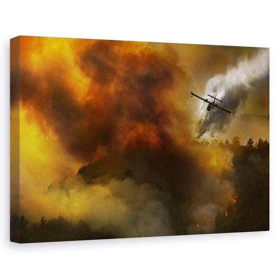 Tablou Canvas - Incendiu In Parcul National Cilento (Sa) - Italia - - Roveli