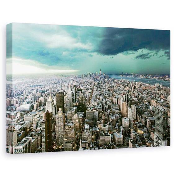 Tablou Canvas - New York-Ul Sub Furtuna - - Roveli