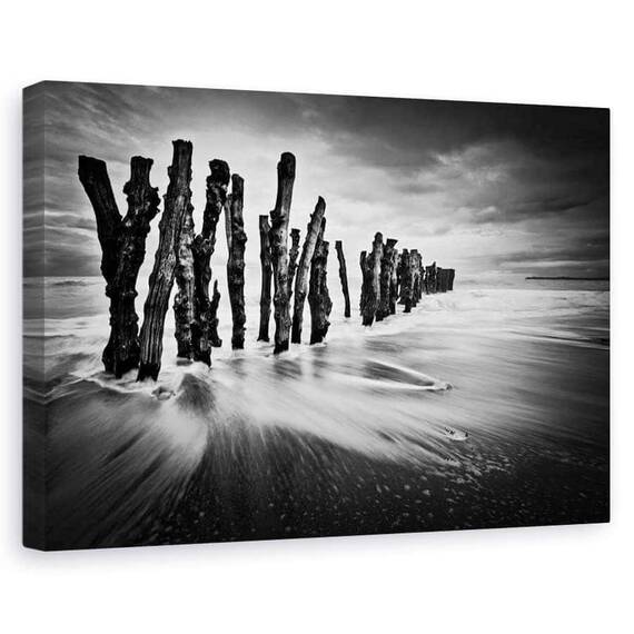 Tablou Canvas - Graffiti Din Lemn, Marime: 60 x 90 cm - - Roveli