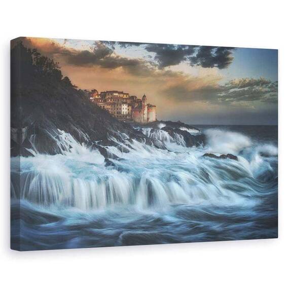 Tablou Canvas - Cascada Tellaro, Marime: 60 x 90 cm - - Roveli