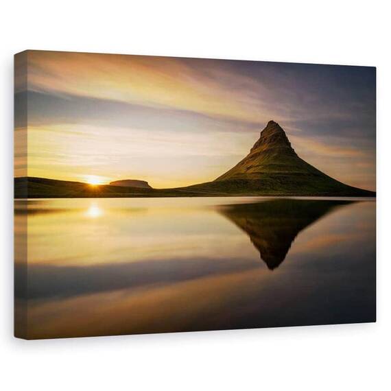 Tablou Canvas - Kirkjufell, Marime: 60 x 90 cm - - Roveli