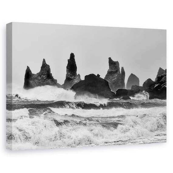 Tablou Canvas - Plaja Furtunoasa, Marime: 60 x 90 cm - - Roveli