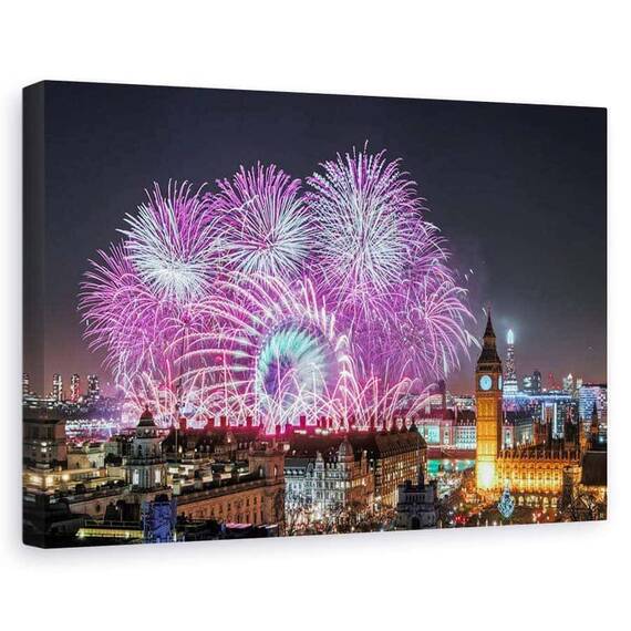 Tablou Canvas - Artificii De Anul Nou - - Roveli