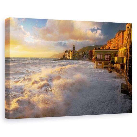Tablou Canvas - Camogli, Marime: 60 x 90 cm - - Roveli