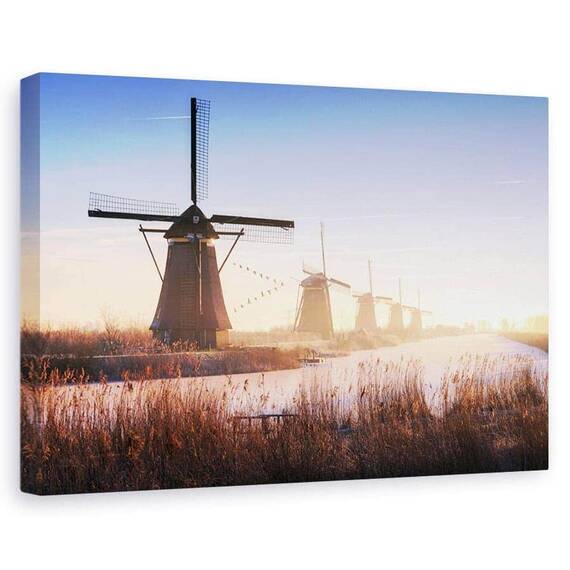Tablou Canvas - Kinderdijk, Marime: 60 x 90 cm - - Roveli