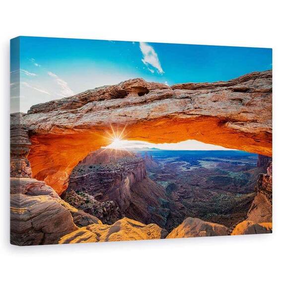 Tablou Canvas - Rasarit La Mesa Arch, Marime: 60 x 90 cm - - Roveli