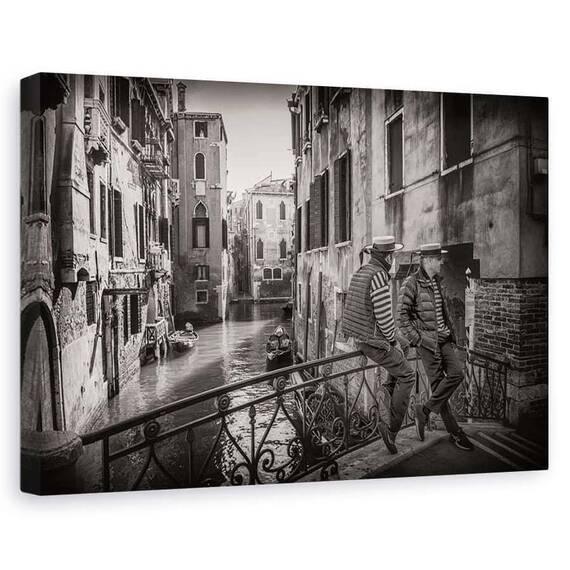 Tablou Canvas - Gondolieri, Marime: 60 x 90 cm - - Roveli