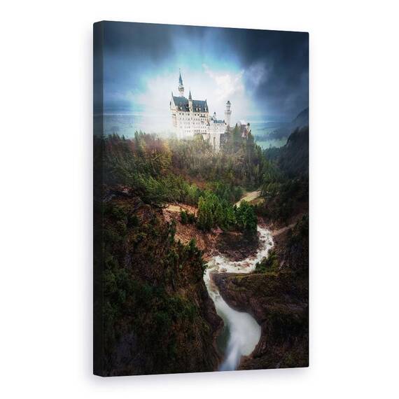 Tablou Canvas - Neuschwanstein, Marime: 60 x 90 cm - - Roveli