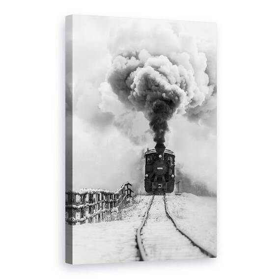 Tablou Canvas - Vechiul Tren, Marime: 60 x 90 cm - - Roveli