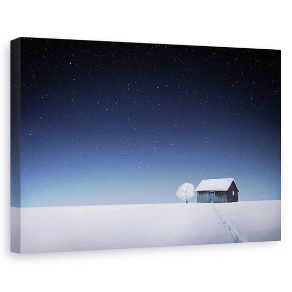Tablou Canvas - Iarna, Marime: 60 x 90 cm - - Roveli