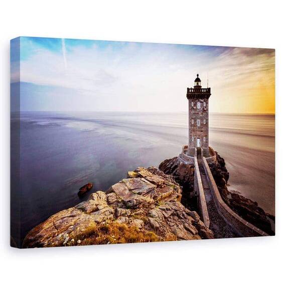 Tablou Canvas - Farul Kermorvan, Marime: 60 x 90 cm - - Roveli