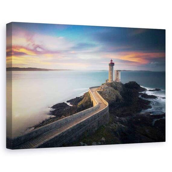 Tablou Canvas - Farul Petit Minou, Marime: 60 x 90 cm - - Roveli
