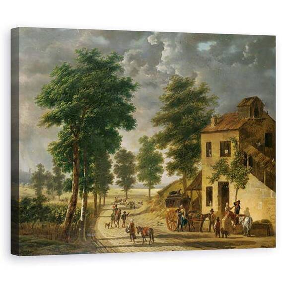 Tablou Canvas - Adolphe Roehn - Coeur Volant Coaching Inn la Louveciennes - - Roveli