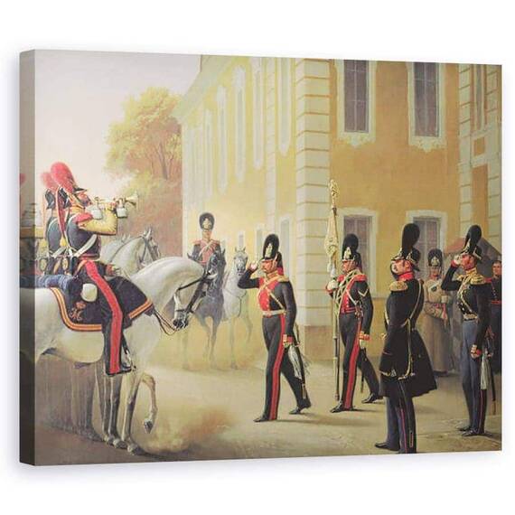 Tablou Canvas - Adolph Gebens - Parada Standardului Garzilor Marelui Palat - - Roveli