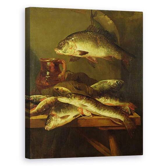 Tablou Canvas - Abraham Hendricksz van Beyeren - Natura statica cu crap - - Roveli