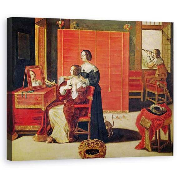 Tablou Canvas - Abraham Bosse - Cele Cinci Simturi - Vedere - - Roveli