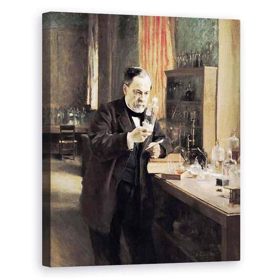 Tablou Canvas - Albert Gustaf Aristides Edelfelt - Louis Pasteur 1822-95 in laboratorul sau - - Roveli
